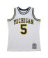 Фото #3 товара Men's Jalen Rose White Michigan Wolverines 1991/92 Swingman Player Jersey