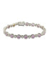 ფოტო #1 პროდუქტის Pink Sapphire & Lab-Grown White Sapphire Round Halo Cluster Tennis Bracelet in Sterling Silver