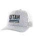 Men's Gray Utah Hockey Team Harrington Adjustable Trucker Hat Gray, White - фото #1