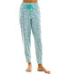 Фото #6 товара Women's Printed Drawstring Jogger Pajama Pants