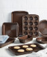 Фото #2 товара Symmetry Nonstick Chocolate Brown 5-Pc. Bakeware Set