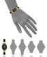 Women's Three-Hand Quartz Gold-Tone Alloy with Black Enamel Bracelet Watch, 24mm