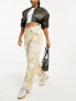 Obey brighton printed carpenter trousers in beige W26 - фото #5