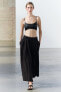 Faux leather crop top