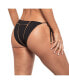Фото #2 товара Women's Contrast Detail Reversible Tie Side Bikini Bottom