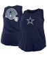 Фото #1 товара Women's Navy Dallas Cowboys Plus Size Tank Top