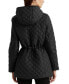 Women's Petite Hooded Quilted Coat, Created by Macy's