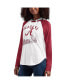 ფოტო #1 პროდუქტის Women's White, Crimson Alabama Crimson Tide From the Sideline Raglan Long Sleeve Hoodie T-shirt