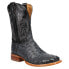 Фото #2 товара Tony Lama Quaid Ostrich Square Toe Cowboy Mens Grey Casual Boots TL5355