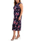 Фото #3 товара Plus Size Printed Cowlneck Midi Dress