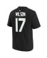 Little Boys and Girls Garrett Wilson Black New York Jets Player Name and Number T-shirt