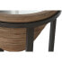 Вспомогательный стол Home ESPRIT Чёрный Натуральный Стеклянный Ель 46 x 46 x 55,5 cm