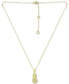 Cubic Zirconia Pineapple Pendant Necklace in 18k Gold-Plated Sterling Silver, 16" + 2" extender, Created for Macy's
