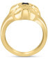 EFFY® Men's Black Spinel Skull Ring (1/3 ct. t.w.) in 14k Gold-Plated Sterling Silver