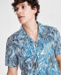 Фото #3 товара Men's Max Zebra Stripe Short-Sleeve Camp Shirt, Created for Macy's