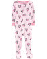 Toddler 1-Piece Minnie Mouse 100% Snug Fit Cotton Footie Pajamas 2T