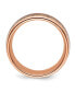 ფოტო #3 პროდუქტის Stainless Steel Rose IP-plated Wood Antler Inlay 8mm Band Ring