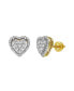 Фото #1 товара Heartland Bling 14k Yellow Gold 0.62 cttw Certified Natural Diamond Stud Earring for Men/Women, Screw Back