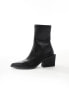 ASOS DESIGN Refresh western sock boots in black Черный, 35 - фото #2