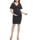 ფოტო #1 პროდუქტის Maternity Lace Accent Midi Dress