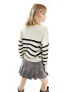 Фото #7 товара Noisy May knitted stripe polo in oatmeal