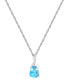 ფოტო #1 პროდუქტის Amethyst (1-1/3 ct. t.w.) & Lab-Grown White Sapphire (1/20 ct. t.w.) Pear 18" Pendant Necklace in 14k Gold (Also Available in Additional Gemstones)