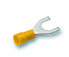 Cimco 180166 - Fork terminal - Copper - Straight - Yellow - Tin-plated copper - Polyamide (PA)