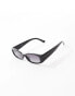 Фото #2 товара ASOS DESIGN slim rectangle sunglasses with smoke lens in black