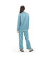 ფოტო #2 პროდუქტის Women's 22MM Gold Piping Silk Pajamas Set