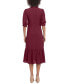 Фото #4 товара Women's Smocked-Bodice Tiered Midi Dress