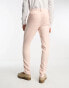 ASOS DESIGN skinny wool mix suit trousers in pastel pink herringbone