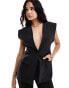 Фото #1 товара ASOS DESIGN extreme shoulder waistcoat in black