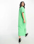 Фото #2 товара ONLY oversized maxi t-shirt dress in bright green