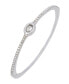 Signature Logo Pave Hinged Bangle Bracelet