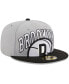 Фото #4 товара Men's Gray, Black Brooklyn Nets Tip-Off Two-Tone 59FIFTY Fitted Hat
