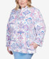 Фото #5 товара Plus Size Swiss Chalet Cozy Plush Medallion Jacket