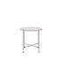 Brecon End Table, White Oak &Chrome