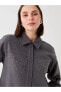 Фото #3 товара Parlak Taş Baskılı Uzun Kollu Oversize Kadın Gömlek Ceket