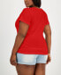 ფოტო #1 პროდუქტის Trendy Plus Size Scoop-Neck T-Shirt