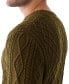 Фото #3 товара Men's Classic-Fit Cable-Knit Crewneck Sweater