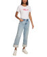 Women's Crystal Cuff Straight-Leg Jeans