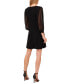 ფოტო #2 პროდუქტის Women's Glitter Sleeve Mixed Media Dress