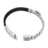 Stylish men´s leather and steel bracelet Crest PEAGB0023301