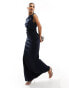 Фото #2 товара NA-KD co-ord maxi skirt in black pinstripe