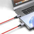 Фото #3 товара Kabel przewód w oplocie USB-C - USB-C 2.0 3A czerwony