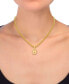 ფოტო #2 პროდუქტის Padlock 18" Pendant Necklace in 14k Gold-Plated Sterling Silver