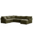 Фото #4 товара Wrenley 138" 5-Pc. Fabric Modular Sleeper Chaise Sectional Sofa, Created for Macy's