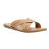 Фото #2 товара TOMS Viv Geometric Embossed Flat Womens Beige Casual Sandals 10011782