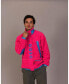 ფოტო #6 პროდუქტის Men's Sherpa Fleece Jacket Pink / Blue