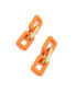 ფოტო #1 პროდუქტის Women's Orange Chain-link Drop Earrings